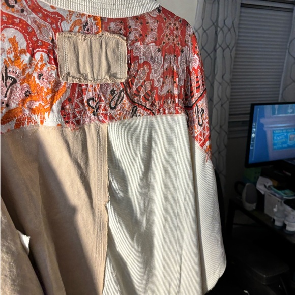 POL Multicolor Patchwork Button-Up Top - Picture 8 of 8